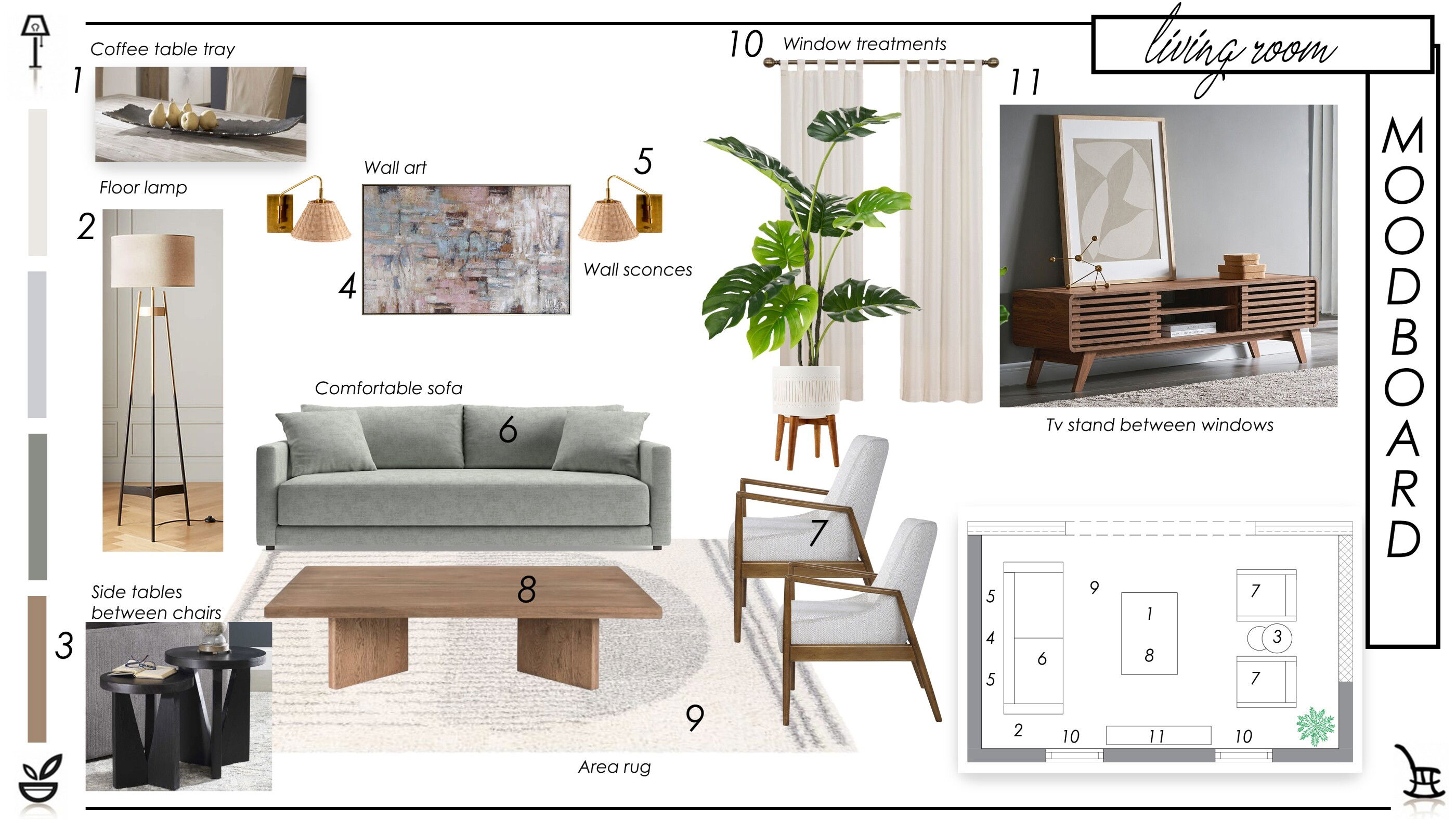 Modern Townhome Living & Dining Room Lidija P. Moodboard 2 thumb