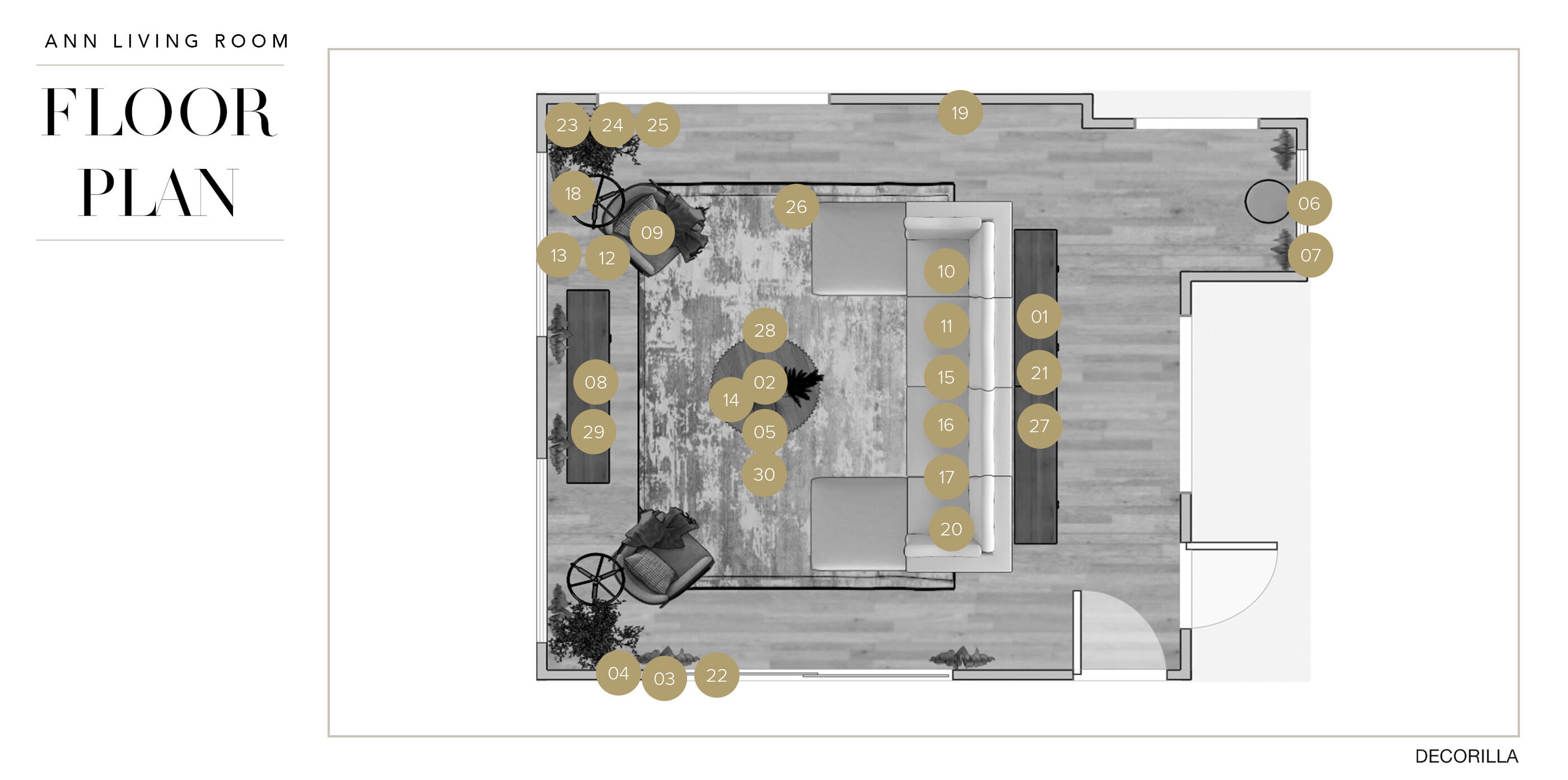 Online Designer Living Room Floorplan