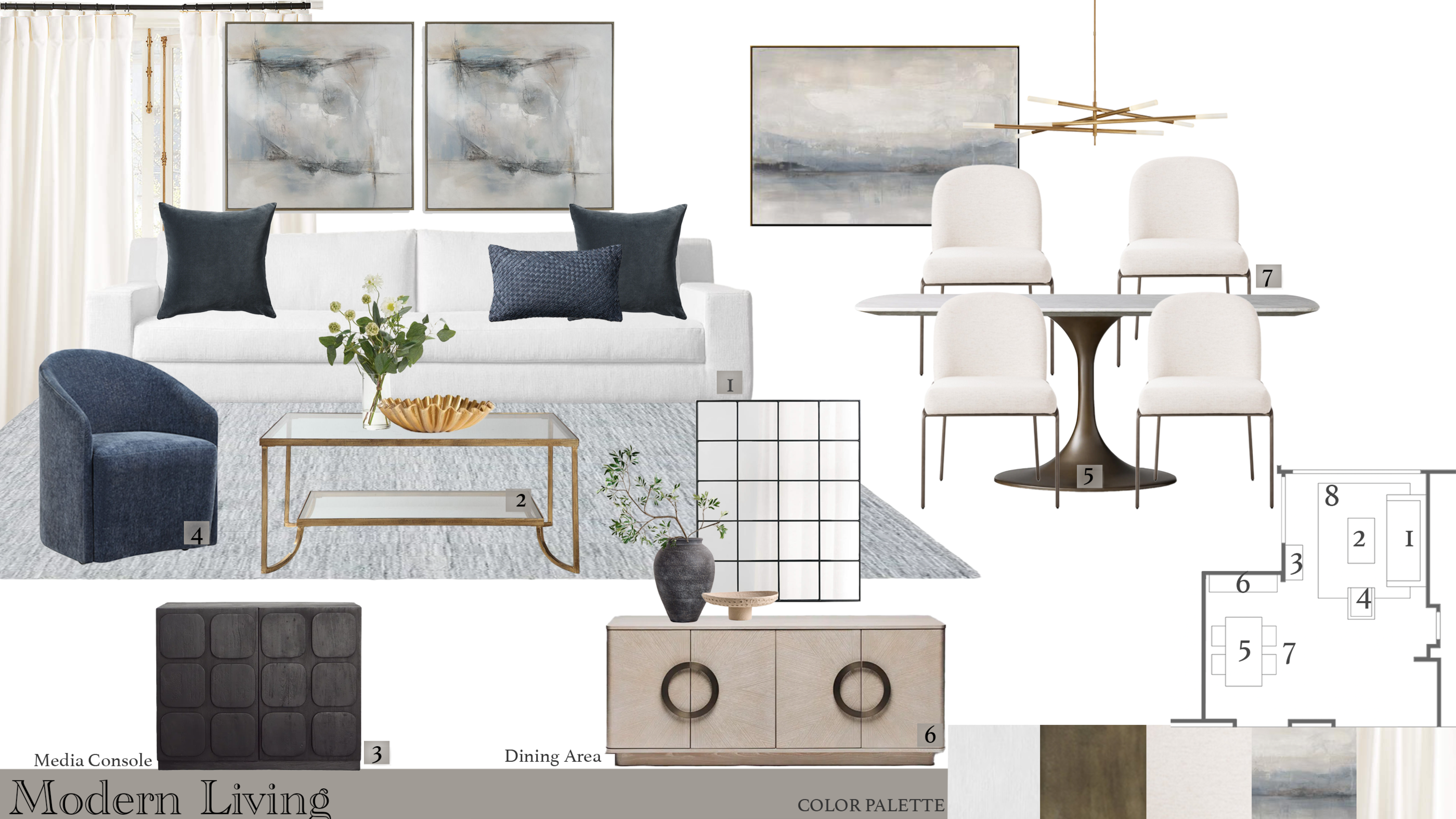 Sophisticated Modern Bayfront Condo Remodel Shameika B. Moodboard 1 thumb