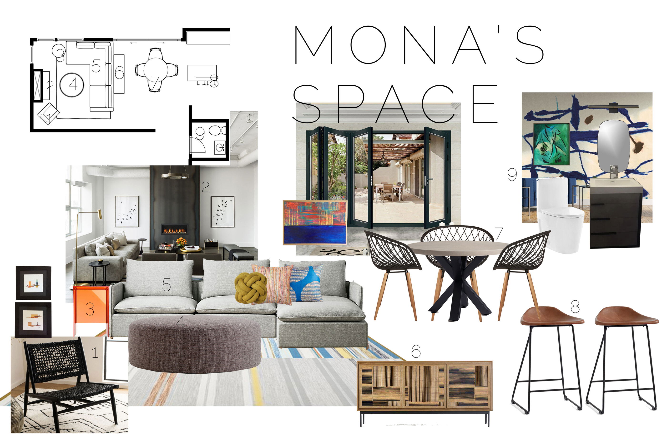 Relaxing Ecelectic Open Concept Home Courtney B. Moodboard 1 thumb