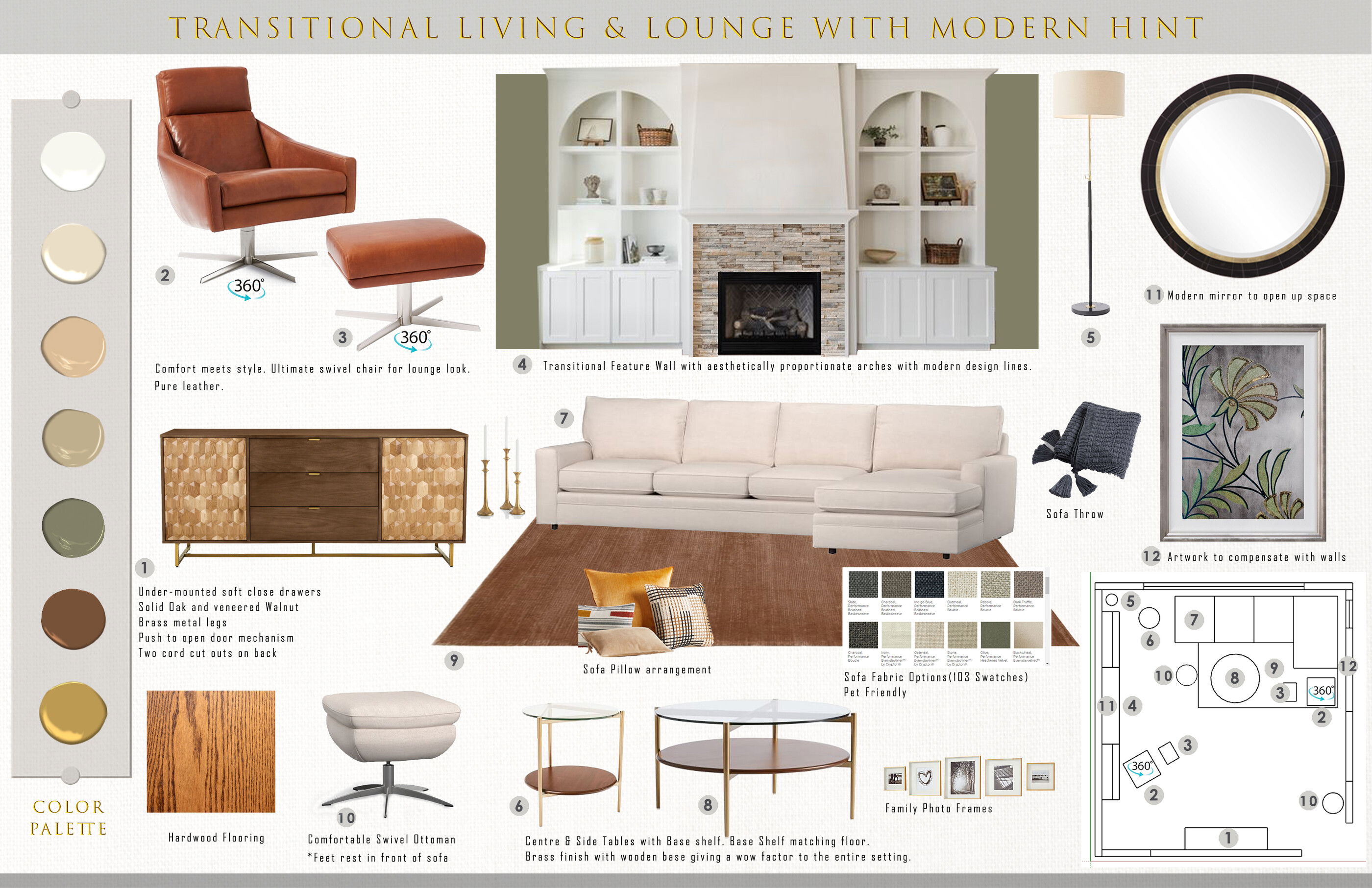 Green Walls Transitional Living Room Design Rehan A. Moodboard 2 thumb