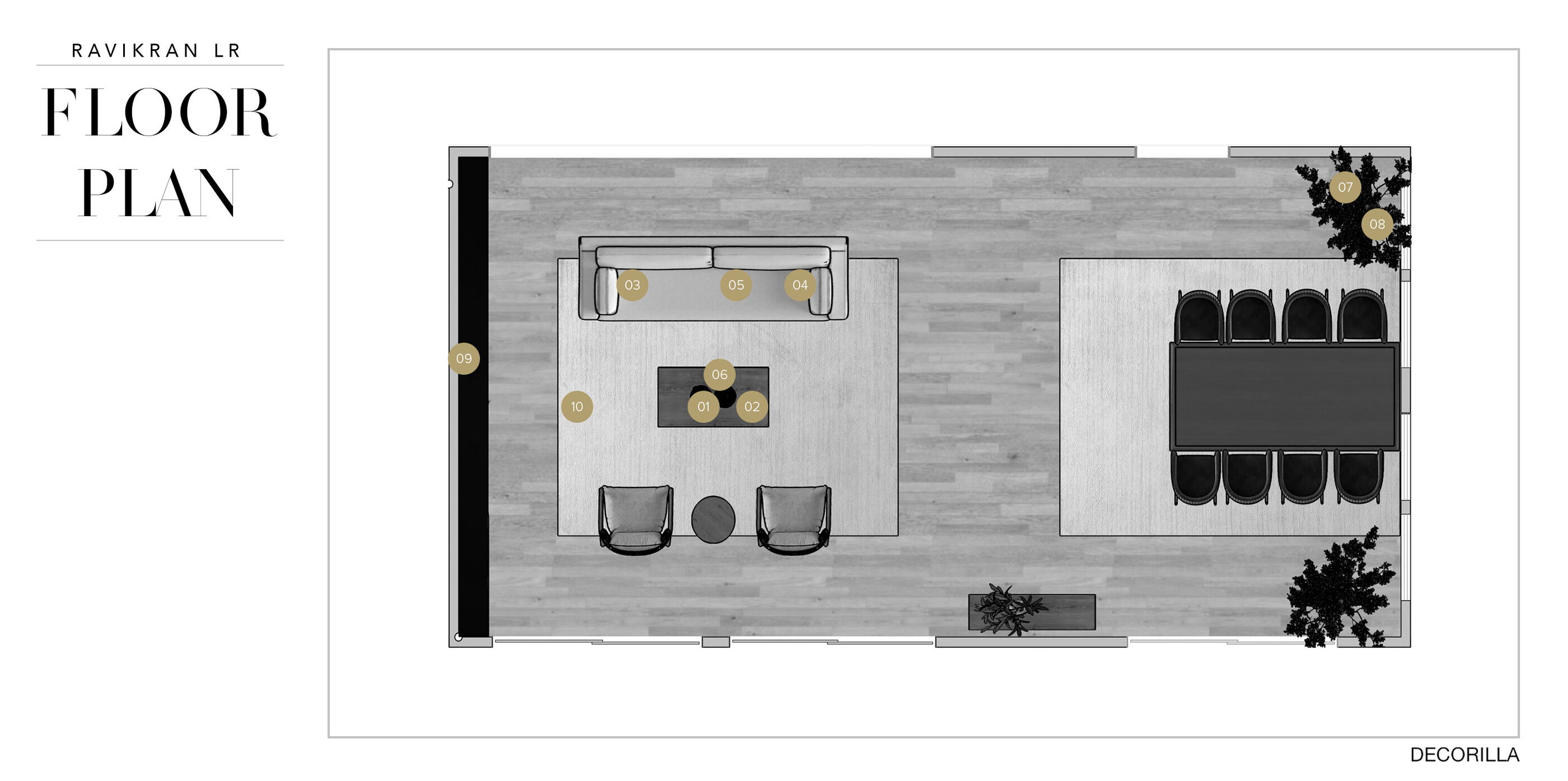 Online Designer Living Room Floorplan