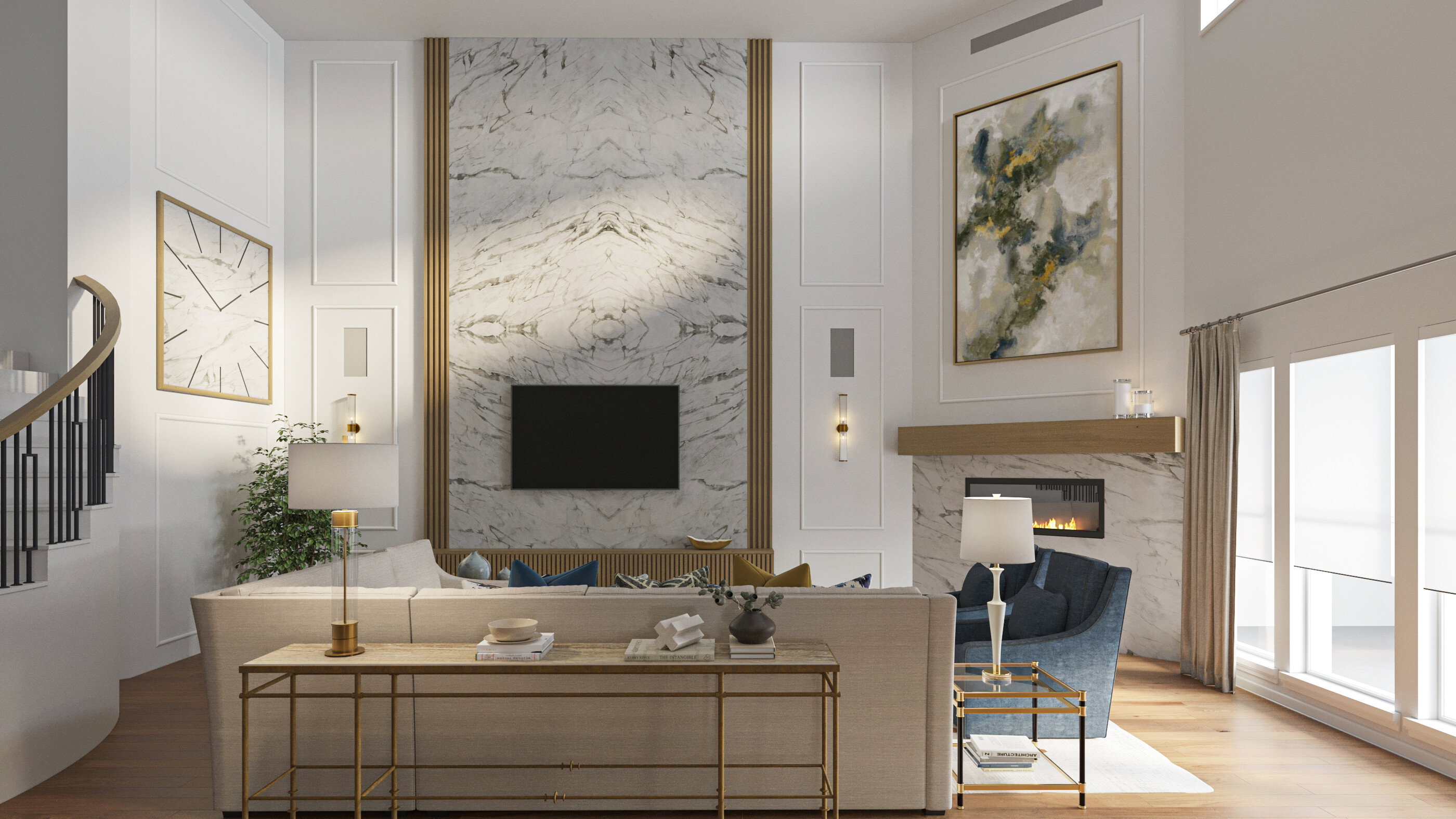 Luxurious Home Design with Modern Touches Rendering thumb