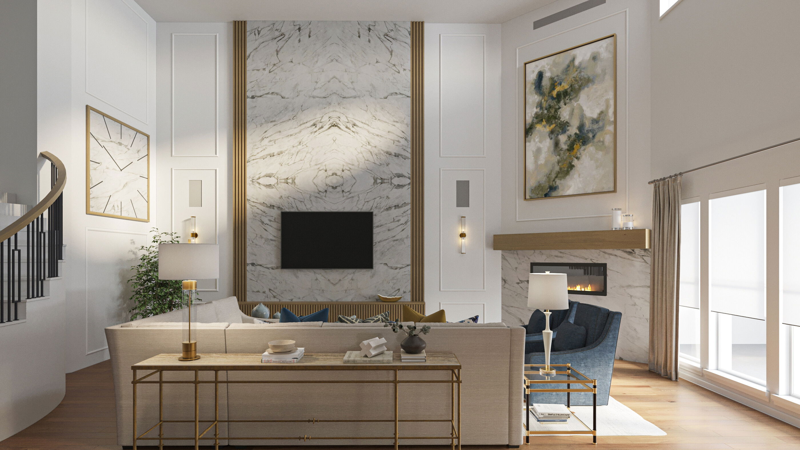 Luxurious Home Design with Modern Touches Rendering thumb