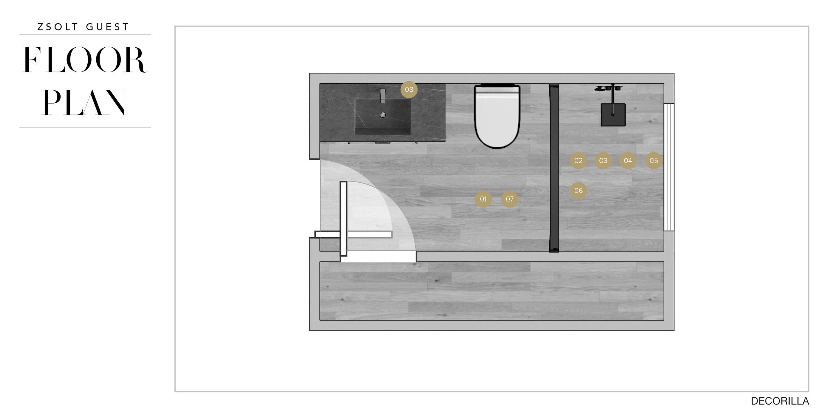Online Designer Bathroom Floorplan