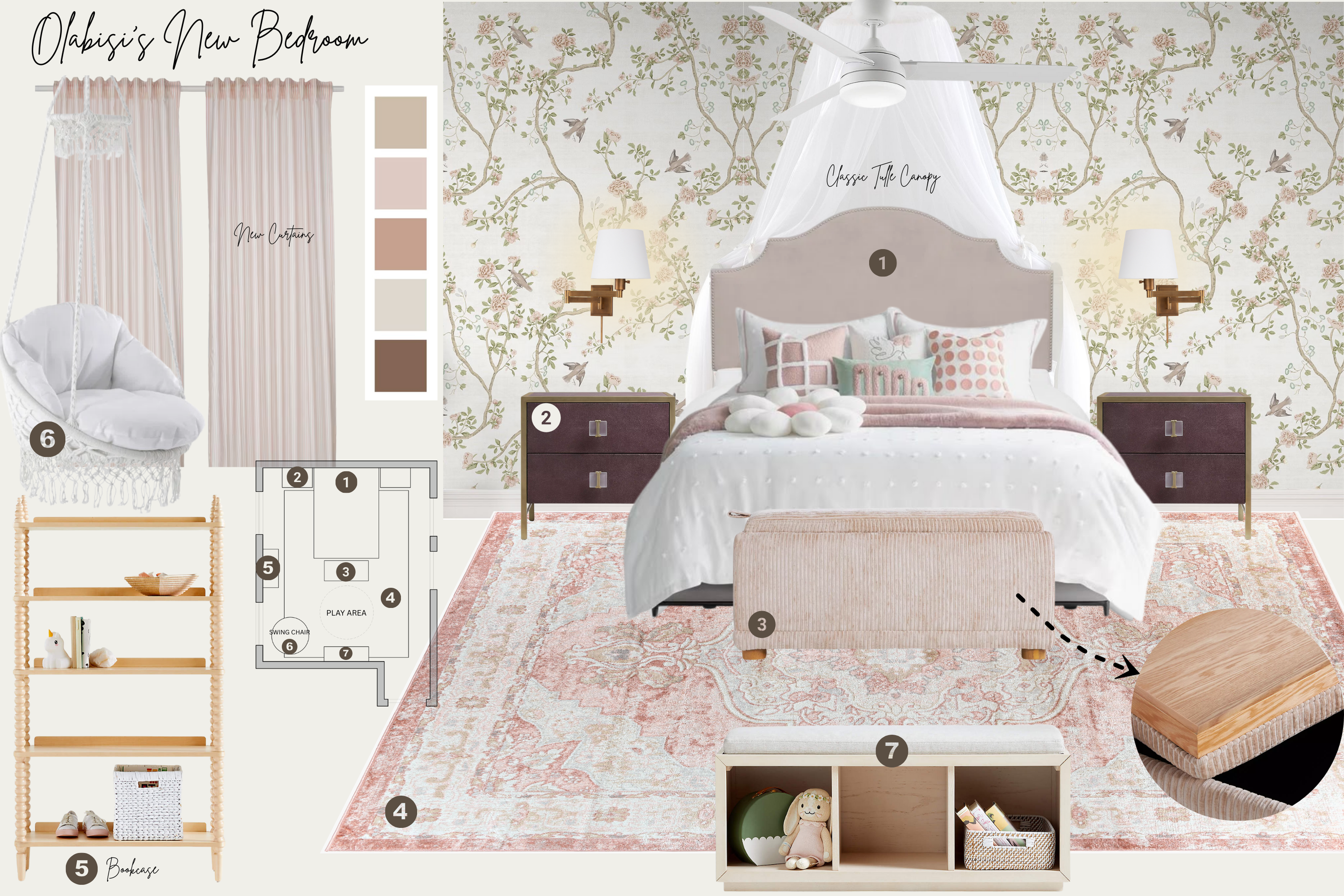 Girly Glam Sophisticated Bedroom Renovation Ahmed S. Moodboard 2 thumb