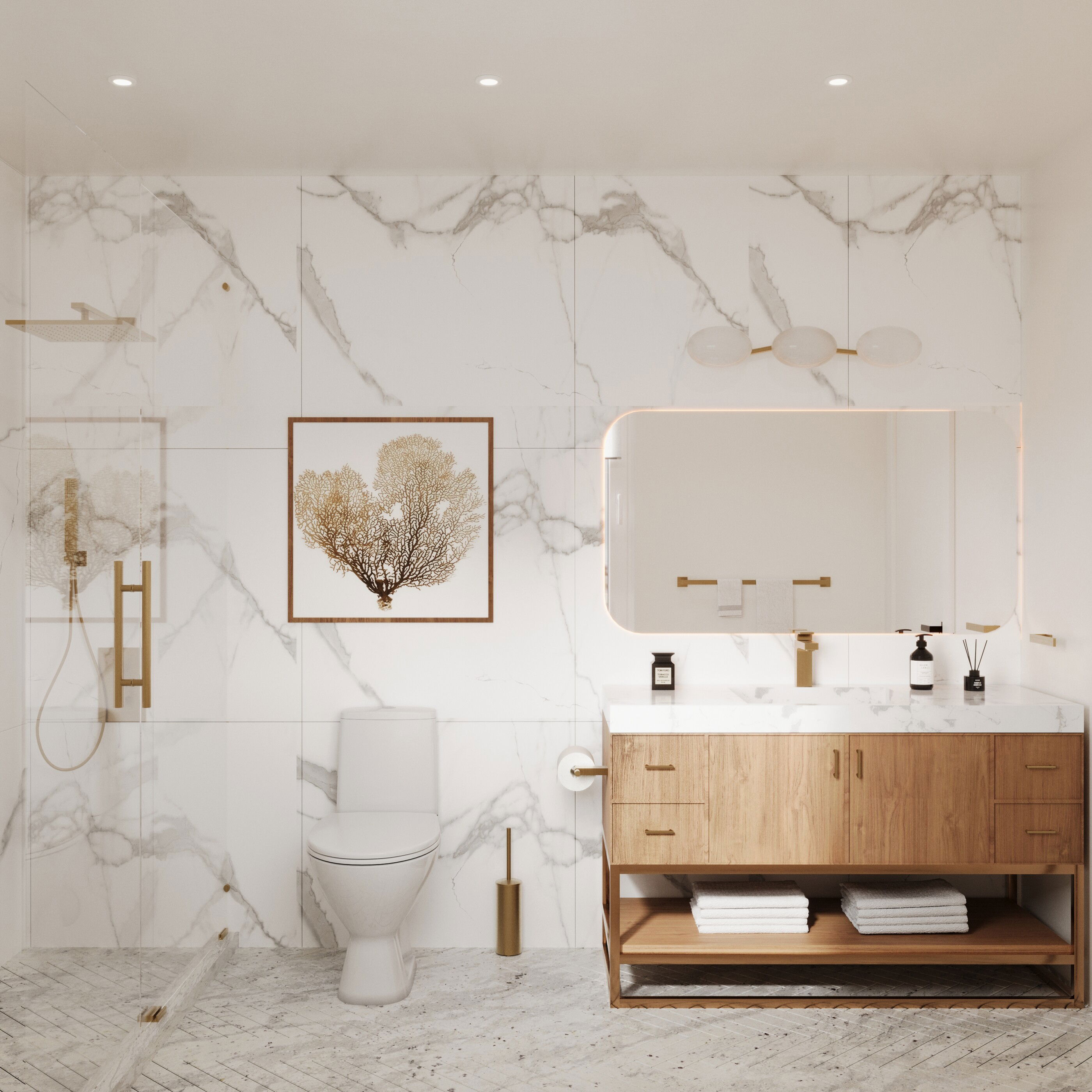 Sleek & Sophisticated Contemporary Home Design Rendering thumb