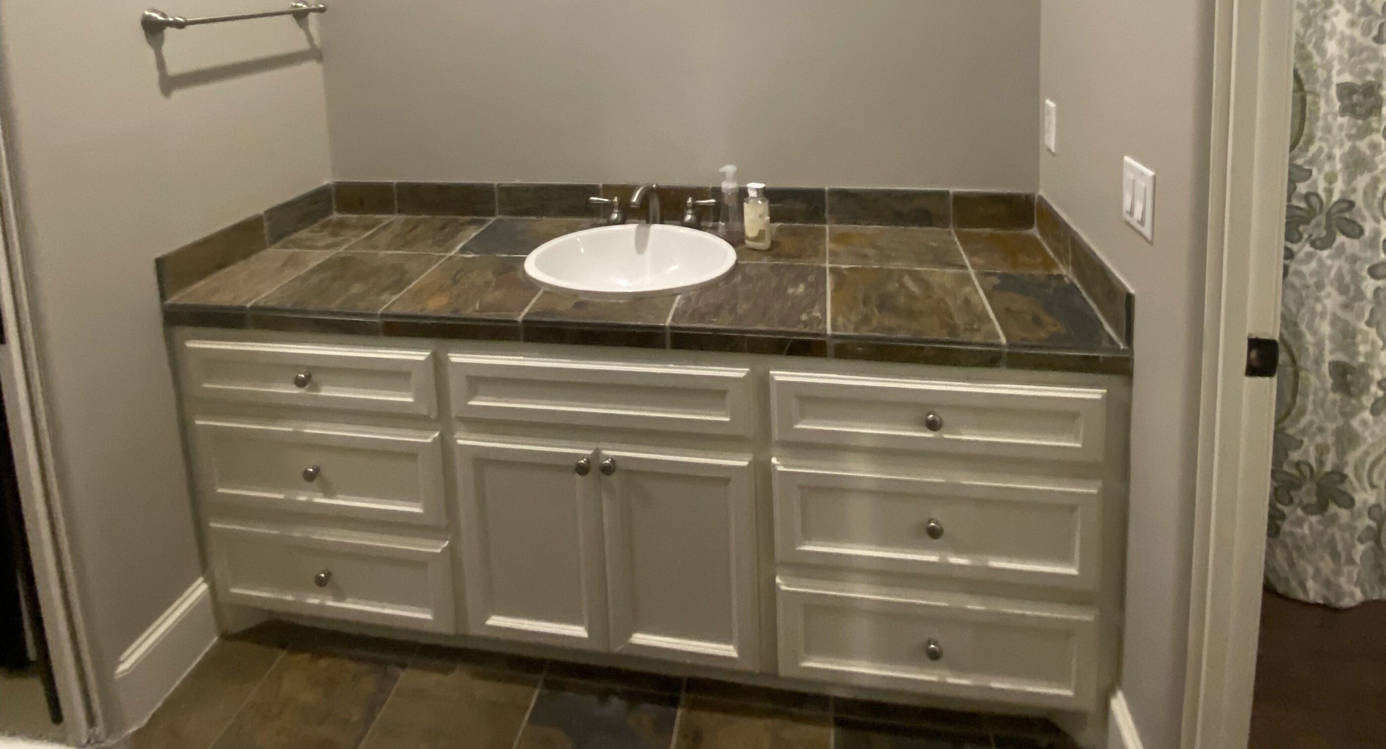 Modern French Country Guest Bathroom Design- Before Photo