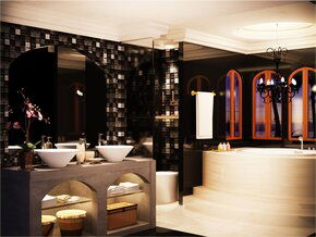 Beautiful Black Bathroom Interior Design Online