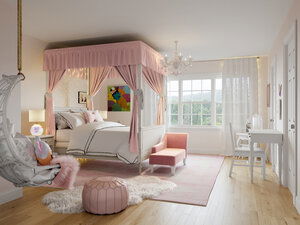 Soft  Feminine Bedroom Design