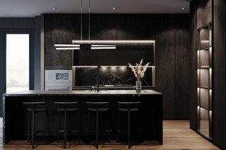 Modern Black Kitchen Interior