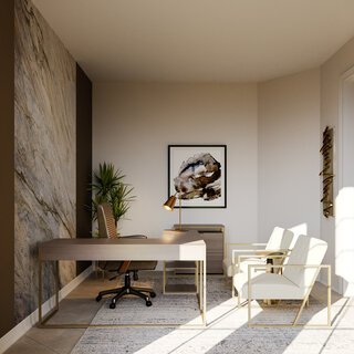 Serene Home Office Interior Design