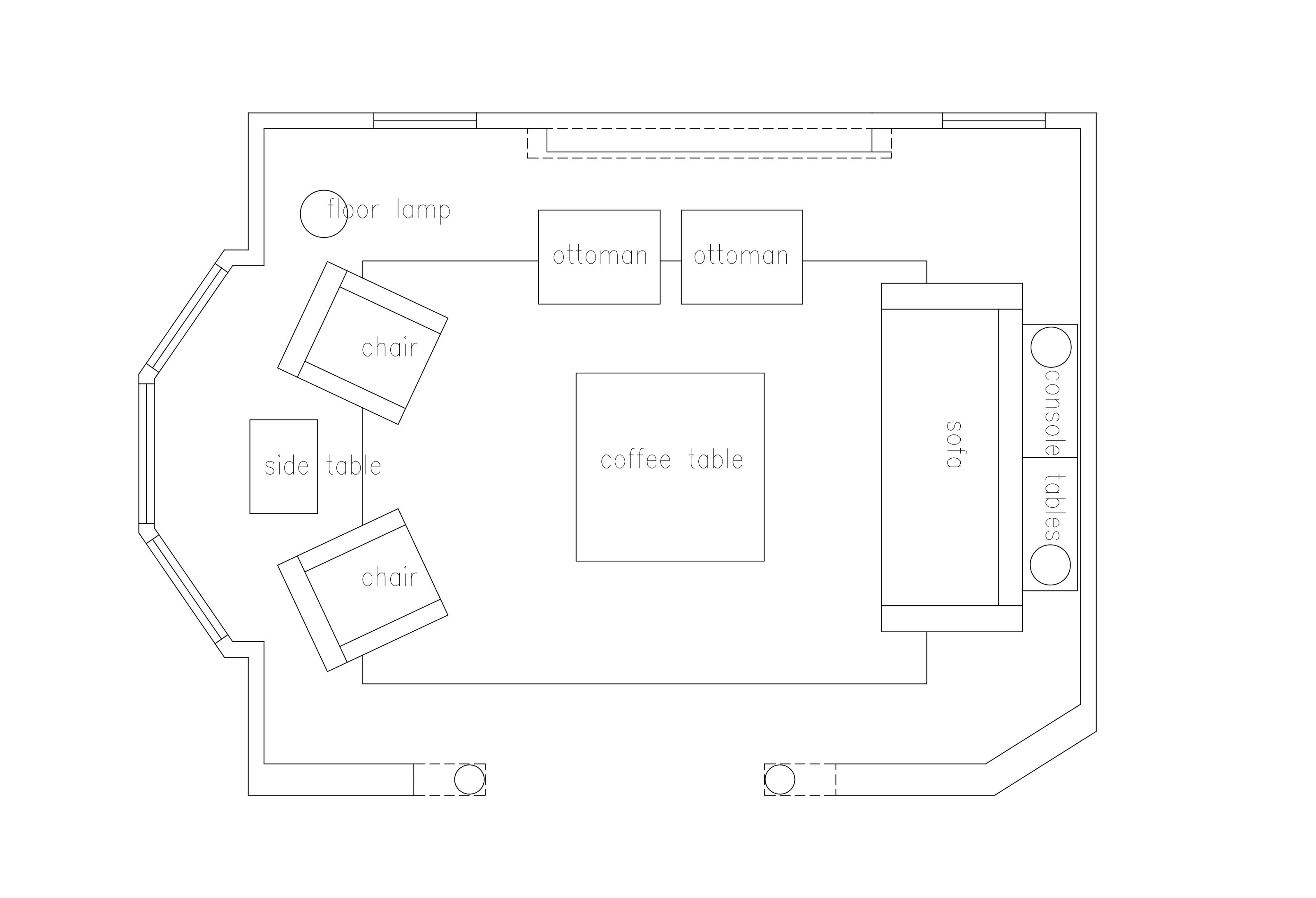 Online Designer Living Room Floorplan