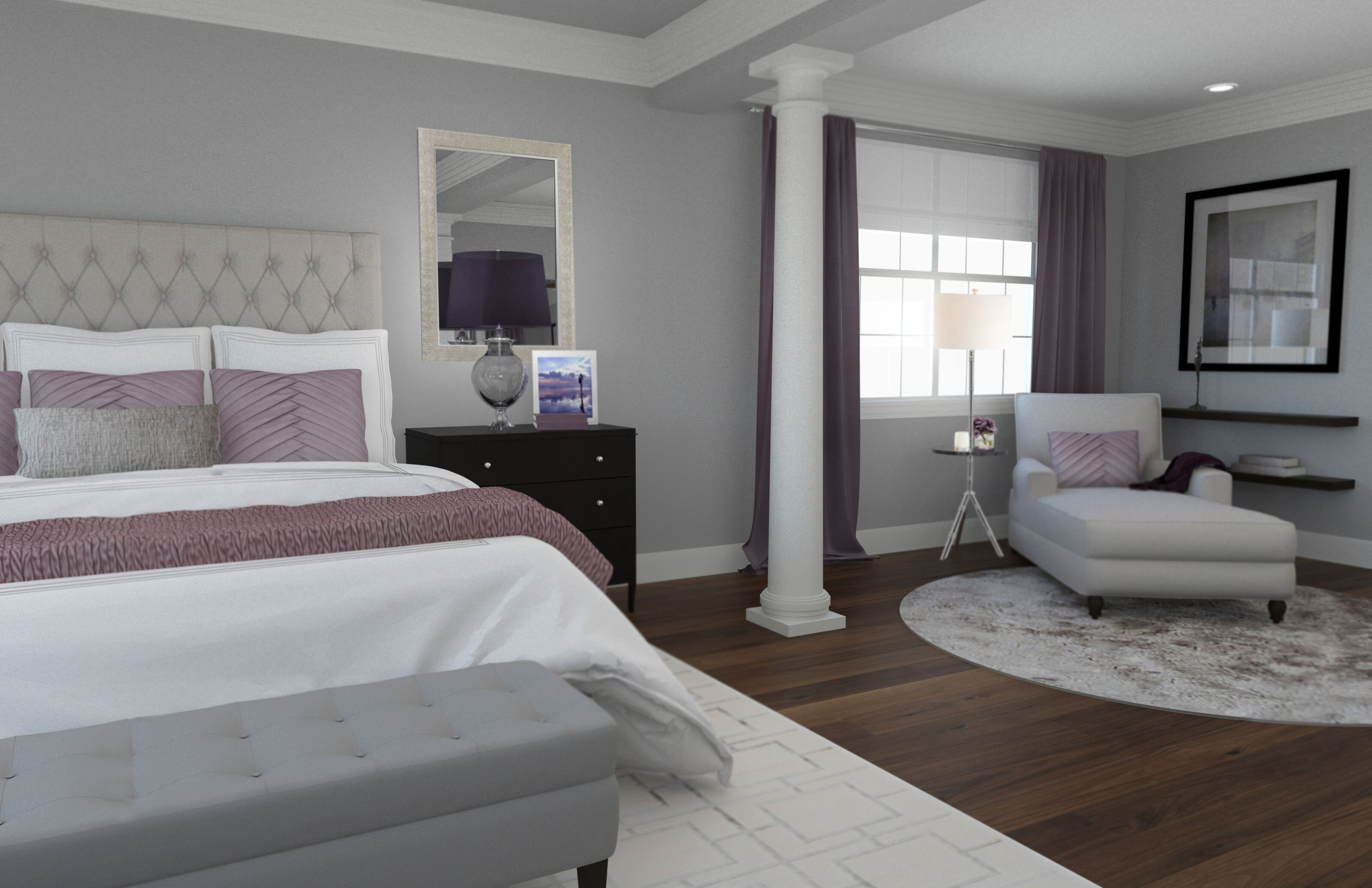 Online Designer Bedroom 3D Model 3