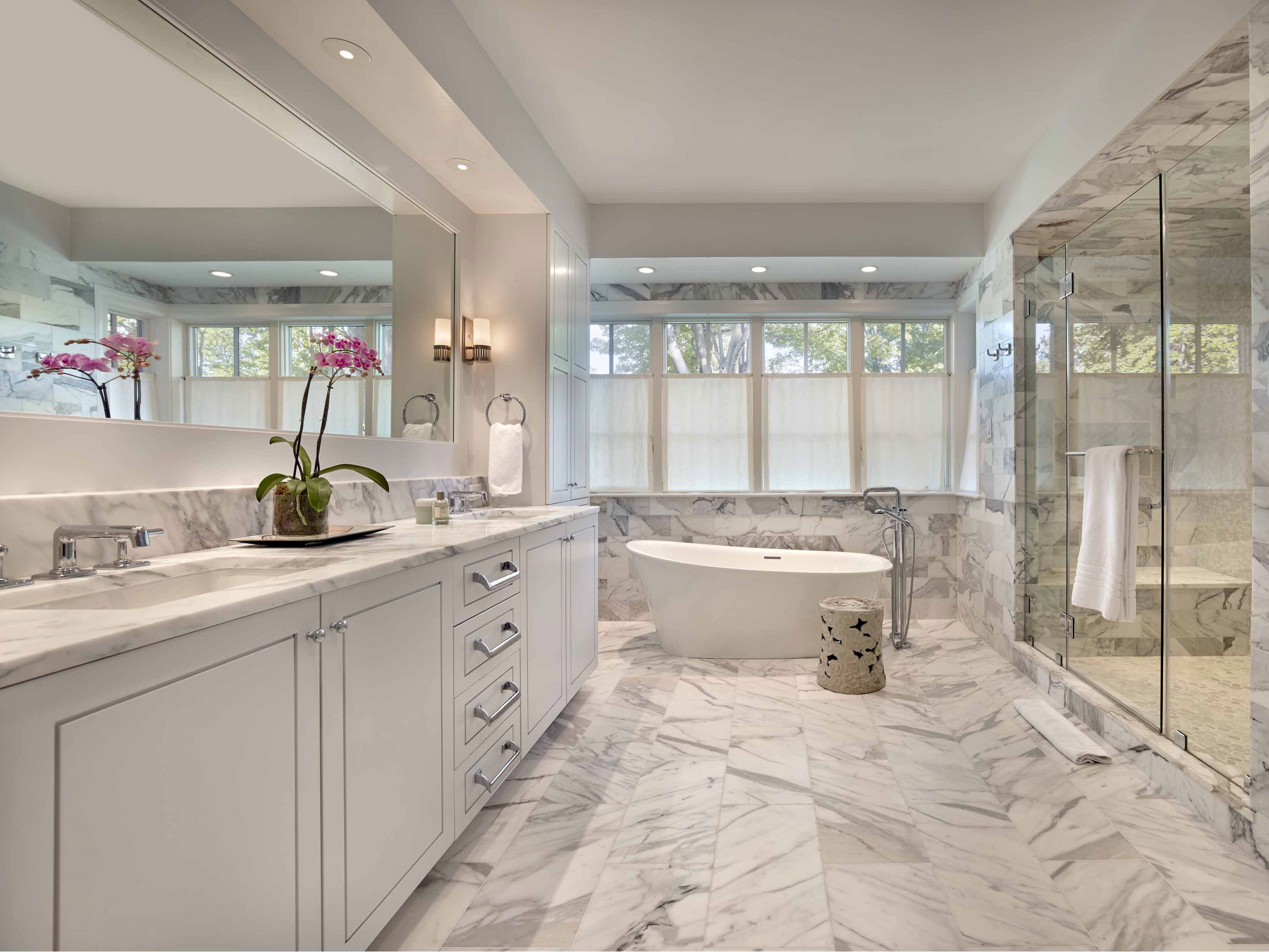 Modern Bathroom Renovation with a Tub as a Focal Point