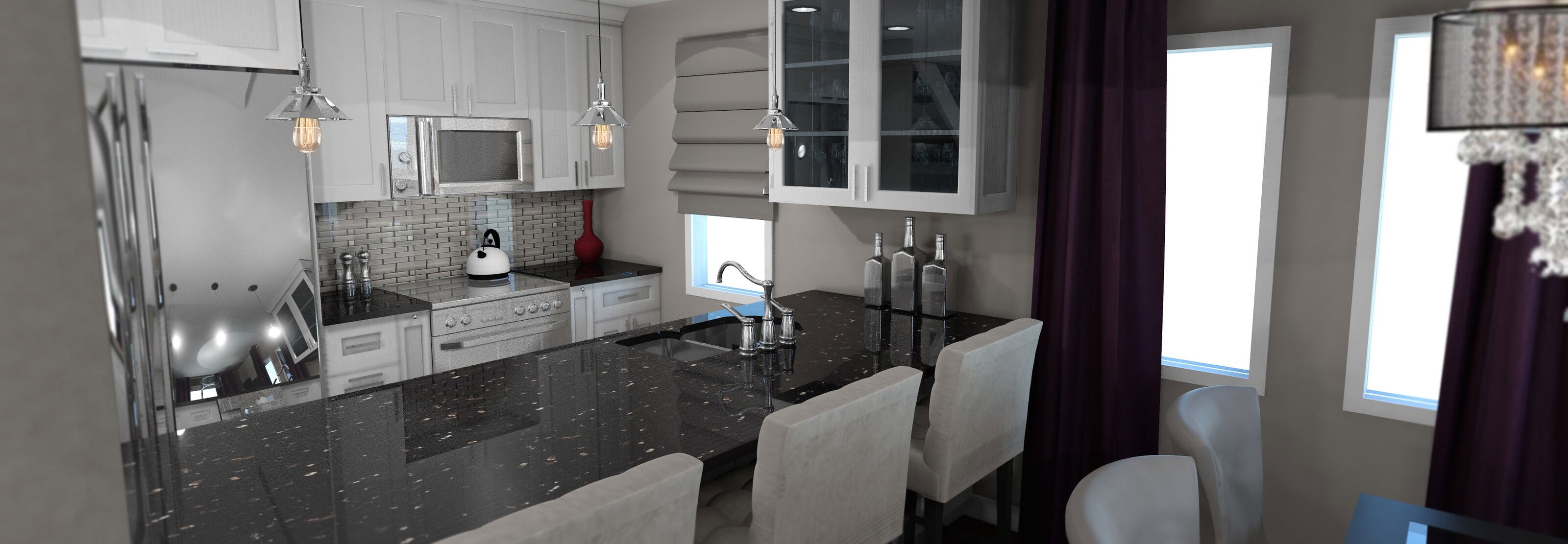 Diseño de cocina elegante y funcional - Renderizado después