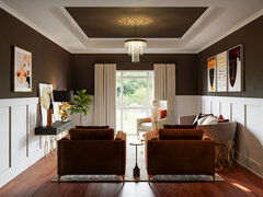 Artsy Glamorous Living Room Interior Design | Decorilla