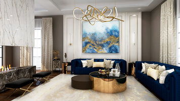 Online design Modern Living Room by Jasmine S. thumbnail