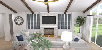 Online design Transitional Combined Living/Dining by Laura A. thumbnail