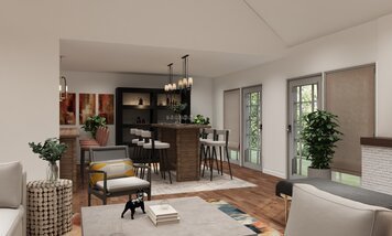 Online design Eclectic Combined Living/Dining by Aida A. thumbnail