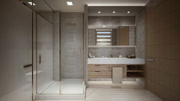 Online design Modern Bathroom by Hiba N. thumbnail