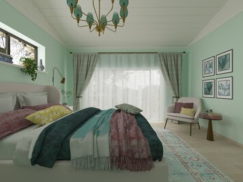 Online design Modern Bedroom by Kira L. thumbnail