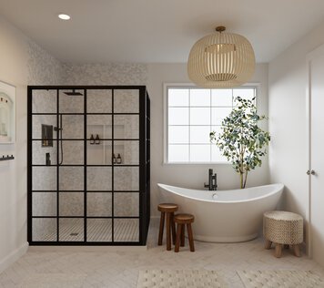 Online design Modern Bathroom by Basmah E. thumbnail