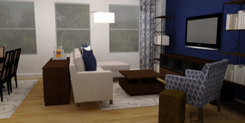 Online design Transitional Combined Living/Dining by Amber K. thumbnail