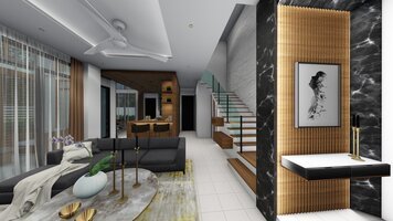 Online design Transitional Living Room by Fatehah N. thumbnail