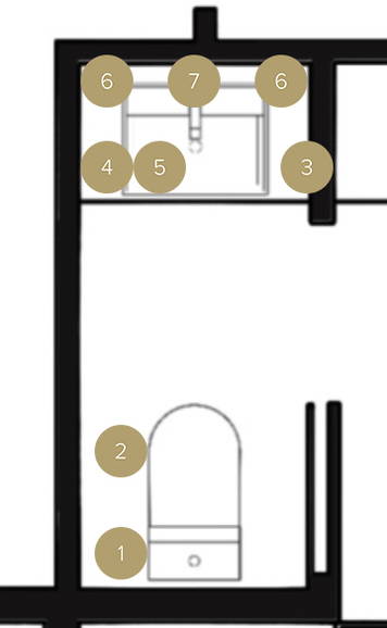 Online Designer Bathroom Floorplan