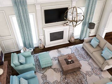 Online design Glamorous Living Room by Rajna S. thumbnail