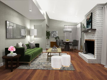 Online design Contemporary Combined Living/Dining by Jatnna M. thumbnail