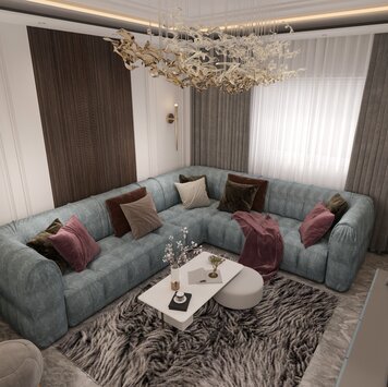Online design Contemporary Living Room by Esraa O. thumbnail