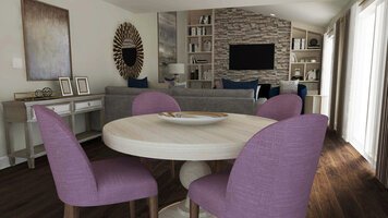Online design Transitional Combined Living/Dining by Selma A. thumbnail