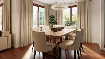 Online design Transitional Combined Living/Dining by Tamna E. thumbnail