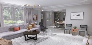 Online design Contemporary Combined Living/Dining by Hajara M. thumbnail