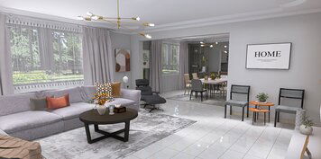 Online design Contemporary Combined Living/Dining by Hajara M. thumbnail