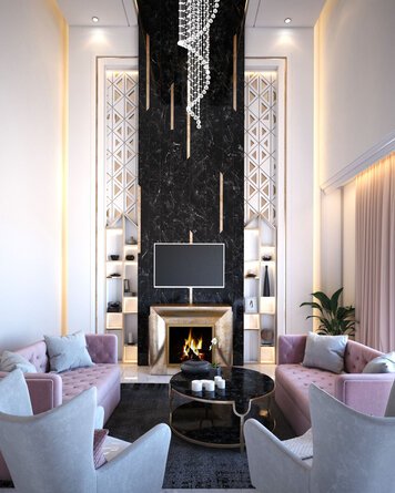 Online design Glamorous Living Room by Amani Q. thumbnail