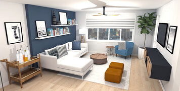 Online design Modern Combined Living/Dining by Laura A. thumbnail