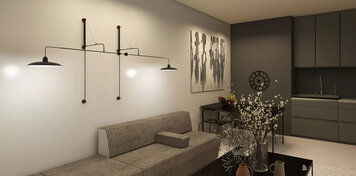 Online design Contemporary Combined Living/Dining by Roula S. thumbnail
