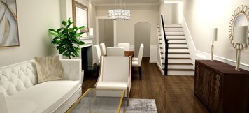 Online design Transitional Combined Living/Dining by Theresa W. thumbnail