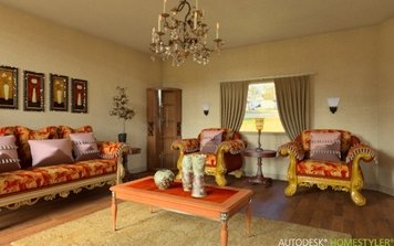 Online design Traditional Living Room by Zina O. thumbnail