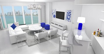 Online design Modern Combined Living/Dining by Laura A. thumbnail