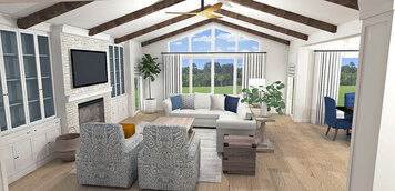 Online design Transitional Combined Living/Dining by Laura A. thumbnail