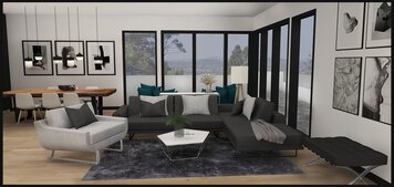 Online design Contemporary Combined Living/Dining by Marine H. thumbnail