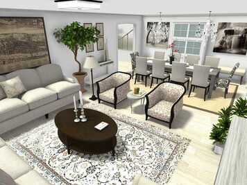 Online design Country/Cottage Combined Living/Dining by Mary B. thumbnail