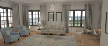 Online design Transitional Living Room by Shanthi O. thumbnail