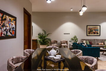Online design Transitional Combined Living/Dining by Brinda K. thumbnail