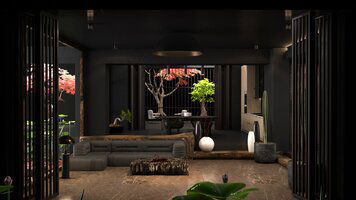 Online design Modern Living Room by Htike S. thumbnail