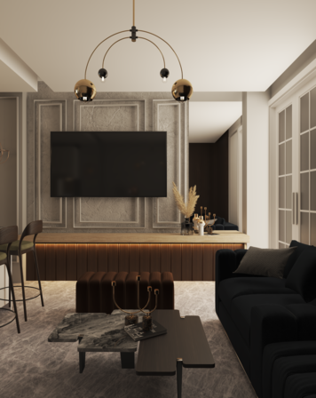 Online design Modern Living Room by Sahar M. thumbnail
